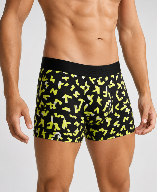 Menās Abstract Print Boxer Briefs ā Pack of 3 | Soft Stretch Trunks | Premium Everyday Underwear for Men