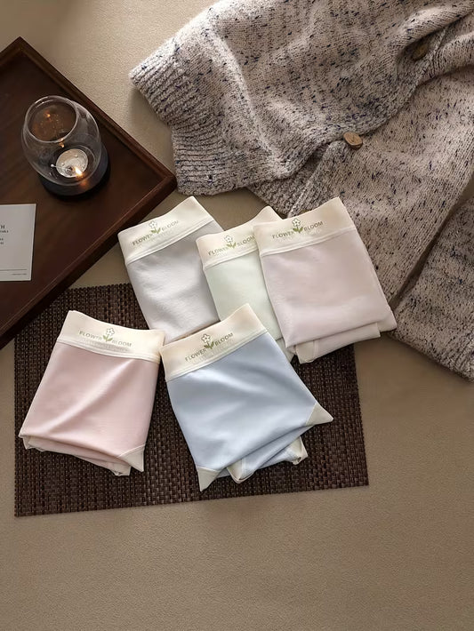 Womenās Soft Stretch Mid-Waist Panties ā Pack of 5 | Pastel Comfort Briefs | Smooth Waistband Everyday Underwear