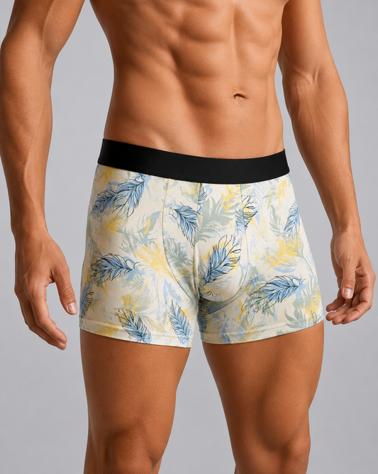 Menās Floral Printed Boxer Briefs ā Pack of 3 | Soft Stretch Trunks | Premium Everyday Underwear for Men