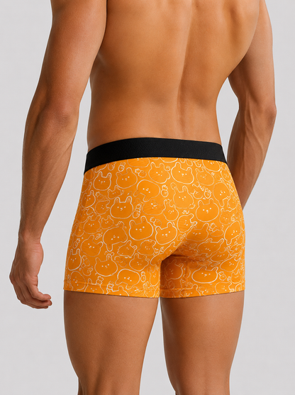 Premium Men's Printed Boxer Briefs – Pack of 3 | Ultra-Soft Stretch Trunks | Trendy Everyday Comfort Underwear