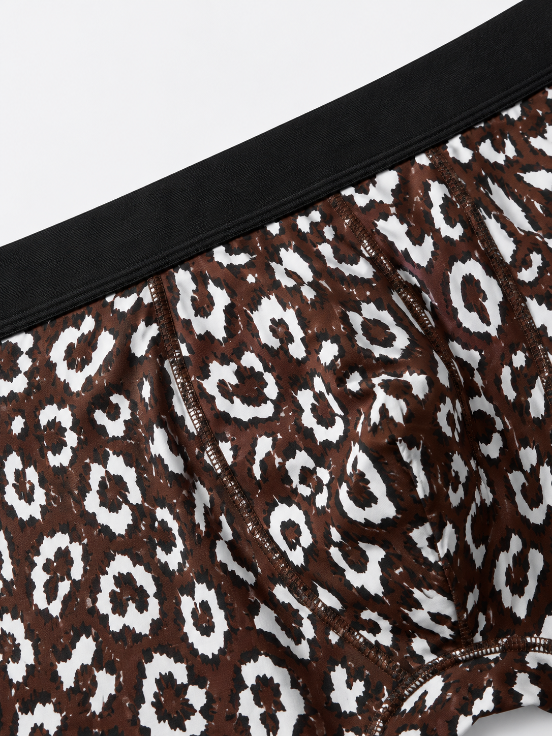 ZENVA Premium Men's Leopard Print Boxer Briefs – Brown & White | Ultra Soft, Breathable & 4-Way Stretch (PACK OF 3)