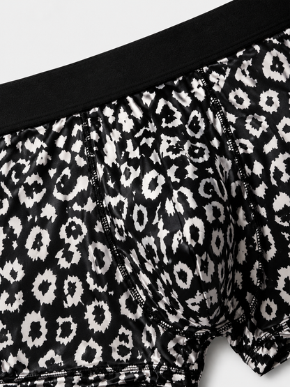 Men’s Leopard Print Boxer Briefs – Pack of 3 | Soft Stretch Trunks | Premium Everyday Underwear for Men
