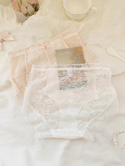 Elegant Sheer Lace Boyshort Panties – Premium Soft Stretch (Pack of 3)
