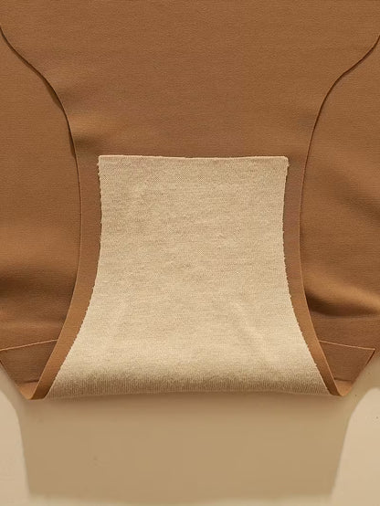 Women’s Seamless Scallop Edge Panties – Pack of 5 | No-Show Soft Stretch Briefs | Mid-Waist Everyday Underwear