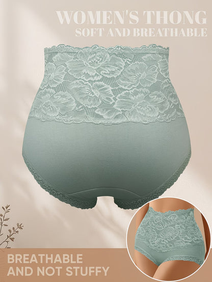 High-Waist Lace Shaper Panty – Tummy Control & Breathable Comfort (PACK OF 3)
