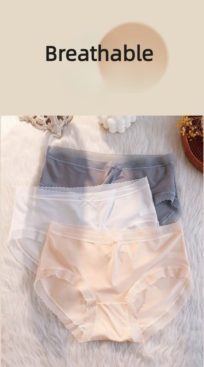 Elegant Seamless Women Panties | Ultra-Soft Breathable Mid-Waist Stretch Underwear for Daily Wear(PACK OF 3)