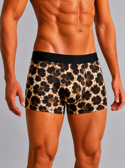 Men’s Animal Print Boxer Briefs – Pack of 3 | Soft Stretch Trunks | Premium Sports & Everyday Underwear for Men