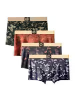 LuxeSkin Butterfly Boxer Briefs – Ultra-Soft Breathable Stretch Premium Fit (PACK OF 4)
