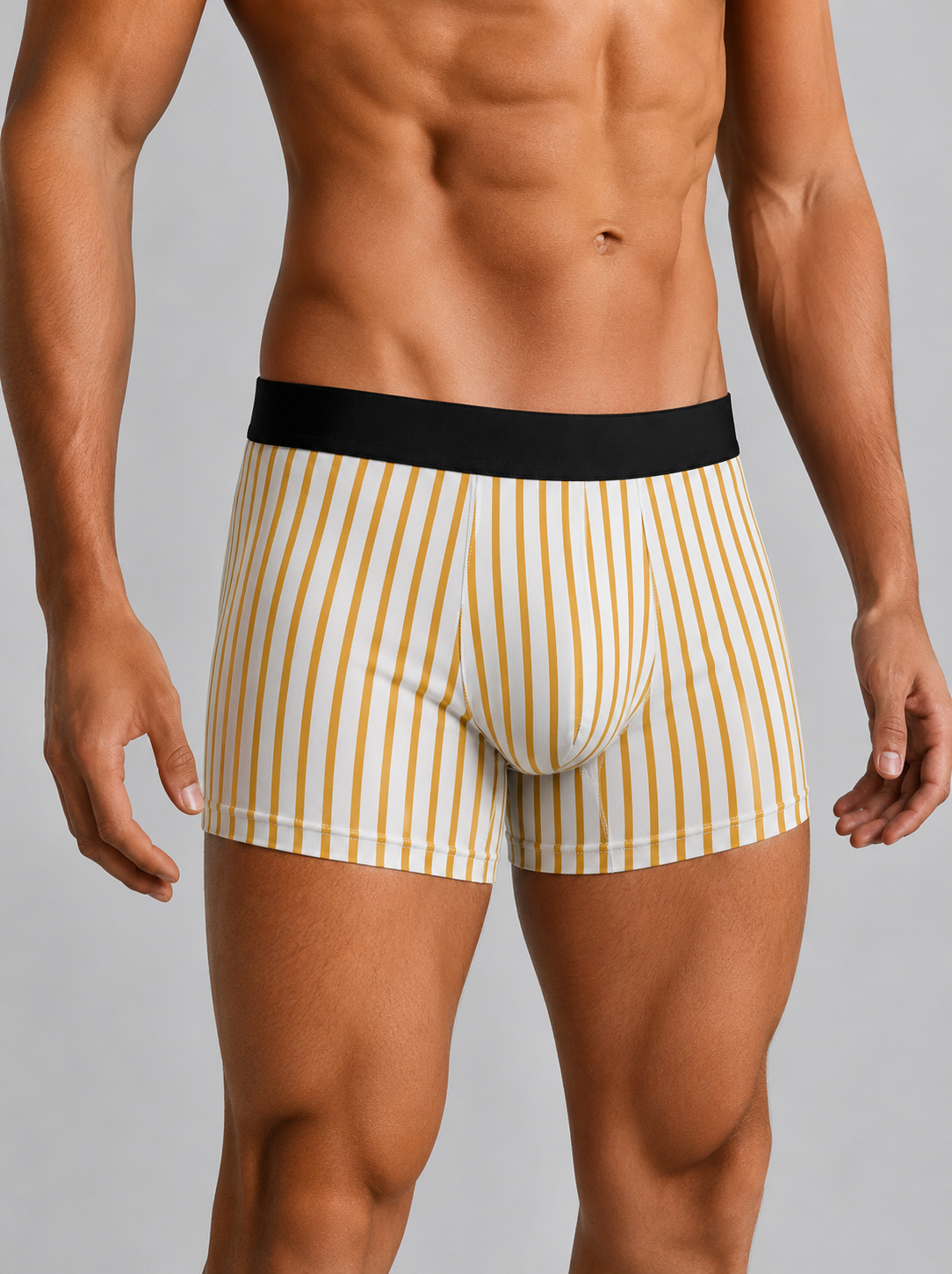Men’s Striped Boxer Briefs – Pack of 3 | Soft Stretch Trunks | Premium Everyday Underwear for Men