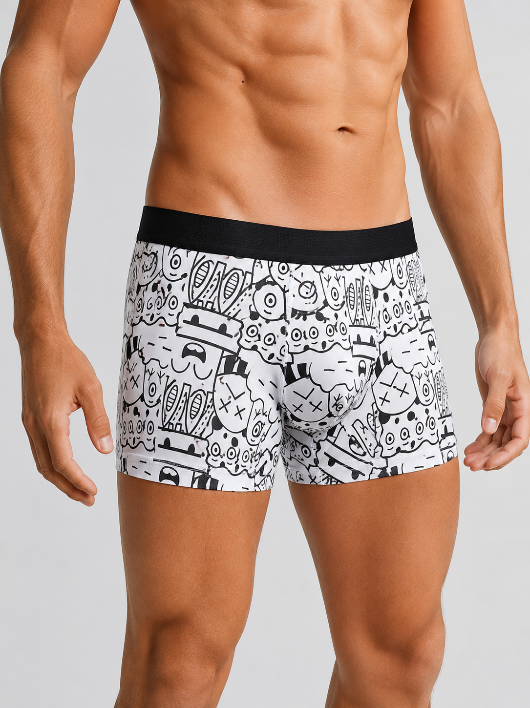 ZENVA Premium Men's Checkerboard Boxer Briefs – White & Black | Ultra Soft, Breathable & 4-Way Stretch (PACK OF 3)