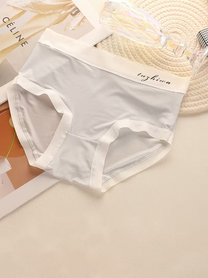 Women’s Mid-Waist Soft Stretch Panties – Pack of 5 | Breathable Everyday Briefs | Smooth Waistband Comfort Underwear