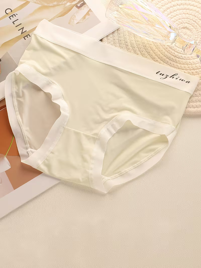 Women’s Mid-Waist Soft Stretch Panties – Pack of 5 | Breathable Everyday Briefs | Smooth Waistband Comfort Underwear