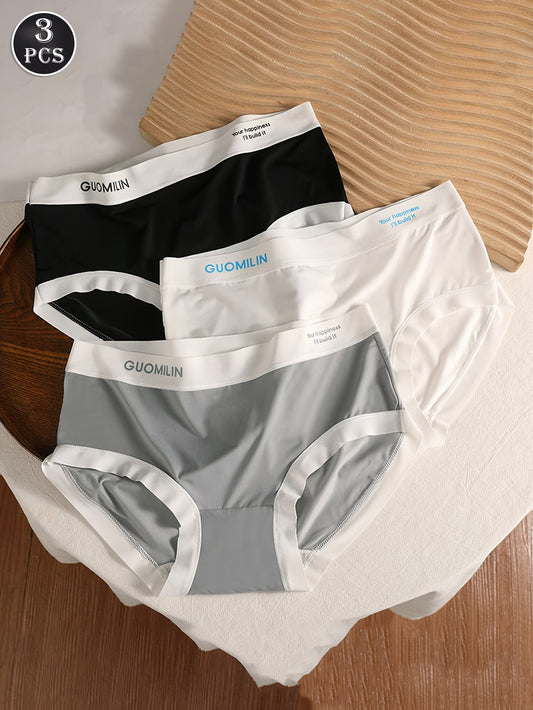 Luxury Seamless Women’s Underwear | Soft Breathable Stretch Mid-Waist Panties for Daily Comfort(PACK OF 3)