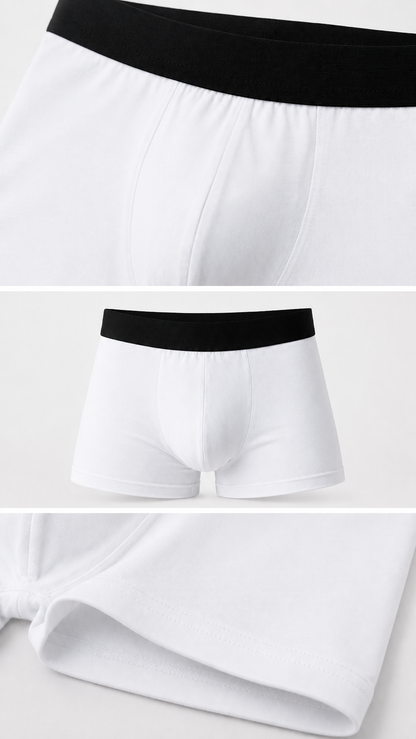 Premium Men's Solid Color Boxer Briefs – Pack of 3 | Ultra-Soft Stretch Trunks | Everyday Comfort Underwear for Men