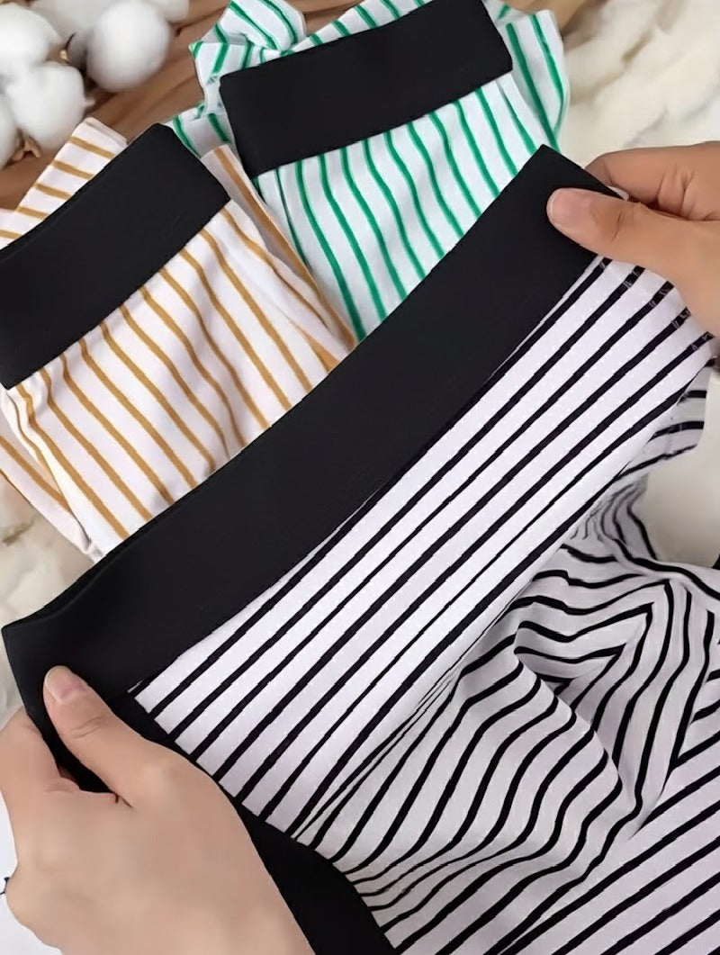 ZENVA Premium Men's Striped Boxer Briefs – Ultra Soft Stretch Trunks | Breathable Comfort & Modern Fit (PACK OF 3)