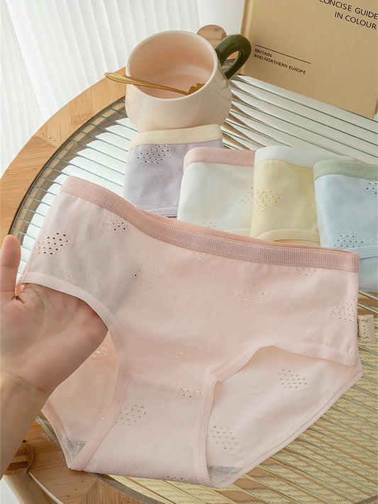 Women’s Seamless Cotton Panty | Soft Mid Waist Everyday Brief | Stretchable Comfortable Innerwear for Women(PACK OF 5)