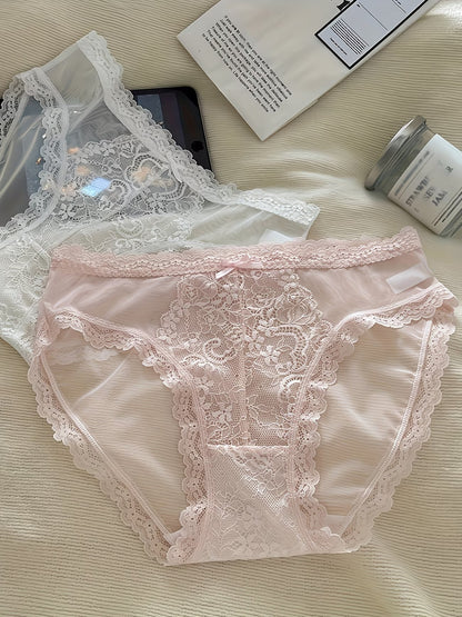 SheerLuxe Lace Panties – Ultra Breathable | Feather-Soft Mesh | Elegant Stretch Fit (PACK OF 3)