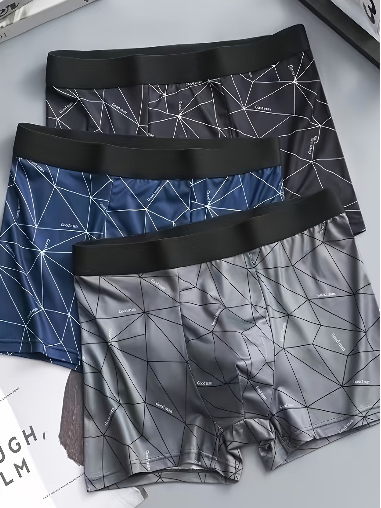 ZENVA™ Ice-Silk Boxer Briefs – Ultra Smooth Breathable Stretch (PACK OF 3)