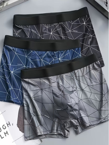 ZENVA™ Ice-Silk Boxer Briefs – Ultra Smooth Breathable Stretch (PACK OF 3)