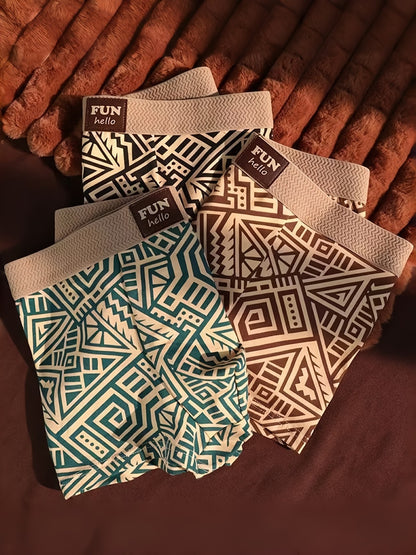ZENVA™ Printed Boxer Briefs – Ultra Soft Stretch Cotton (PACK OF 3)