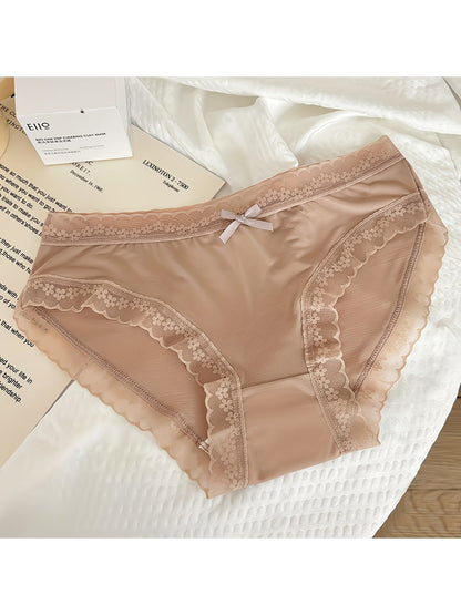 LuxeSilk Lace Everyday Panties – Breathable Comfort | Soft Stretch | Seamless Fit (PACK OF 6)