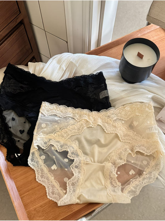 Luxe Lace Sheer Panties – Elegant Mesh | Silky Feel | Romantic Fit (PACK OF 3)