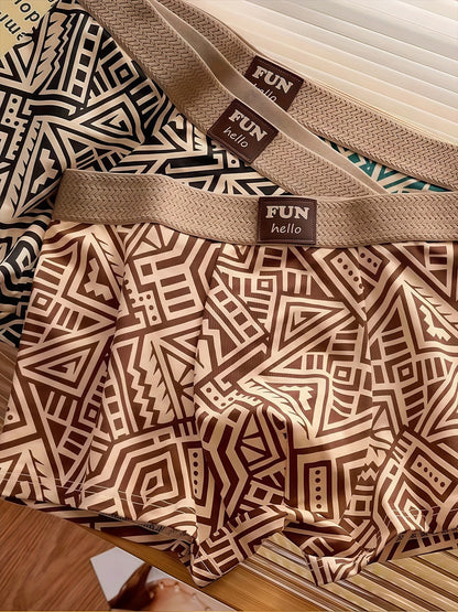 ZENVA™ Printed Boxer Briefs – Ultra Soft Stretch Cotton (PACK OF 3)