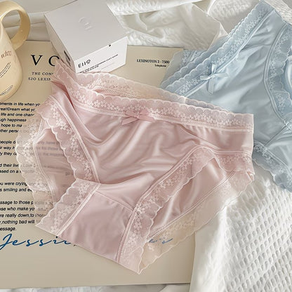 LuxeSilk Lace Everyday Panties – Breathable Comfort | Soft Stretch | Seamless Fit (PACK OF 6)