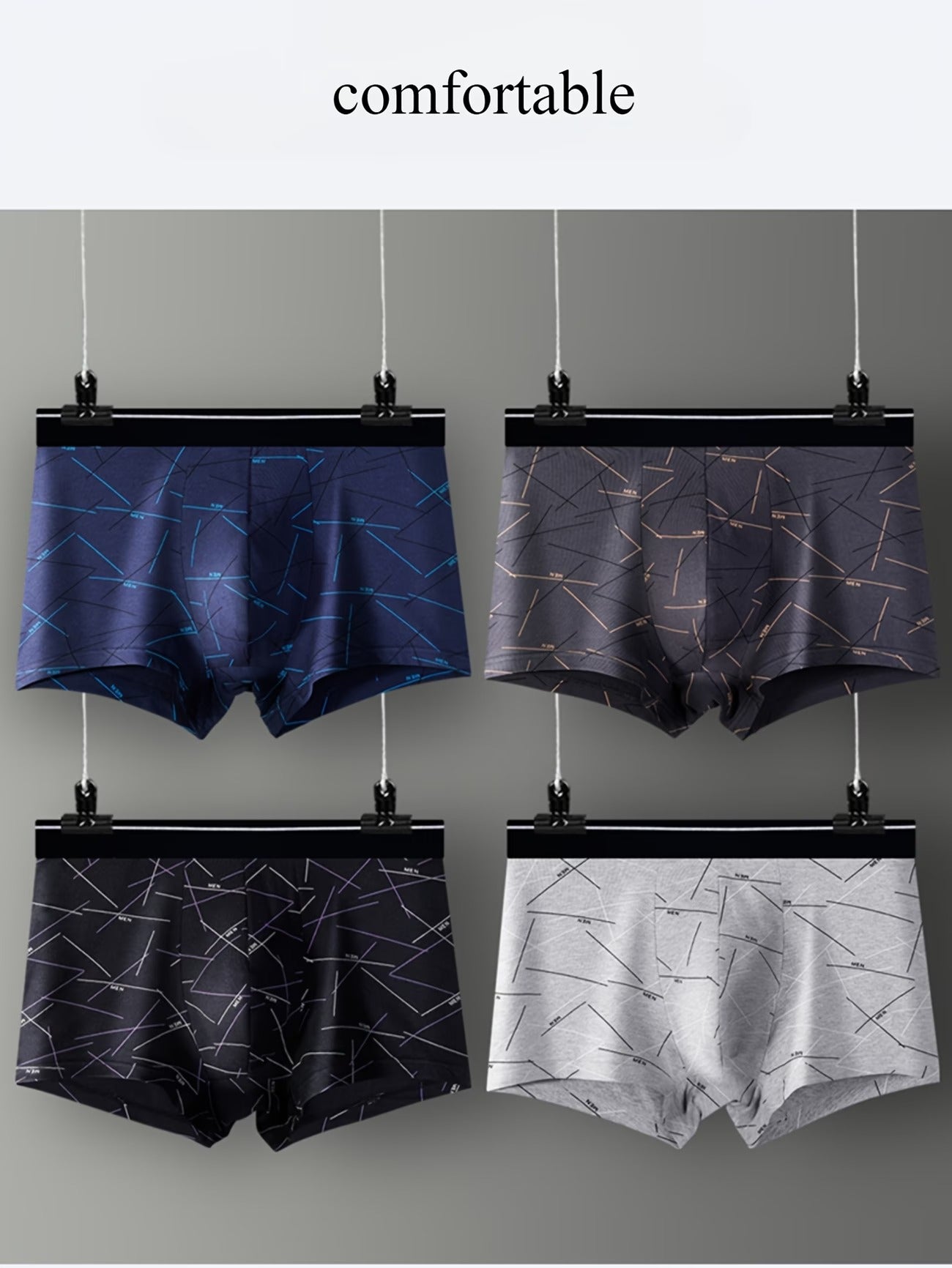 Zenva Premium Breathable Cotton Boxer Briefs – Ultra Comfort (4-Pack)