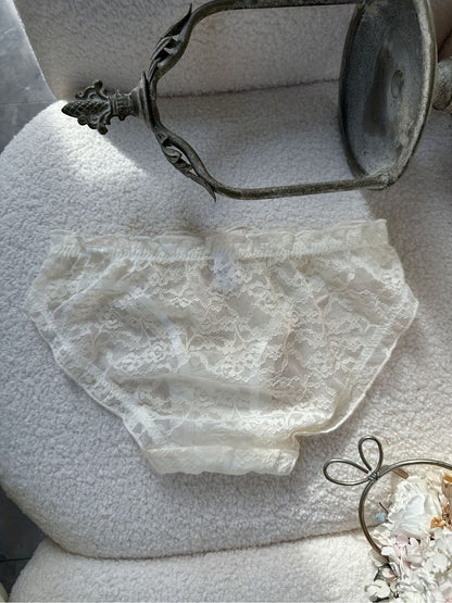 Daisy Embroidered Lace Panties – Soft Sheer Floral Luxury (Pack of 3)