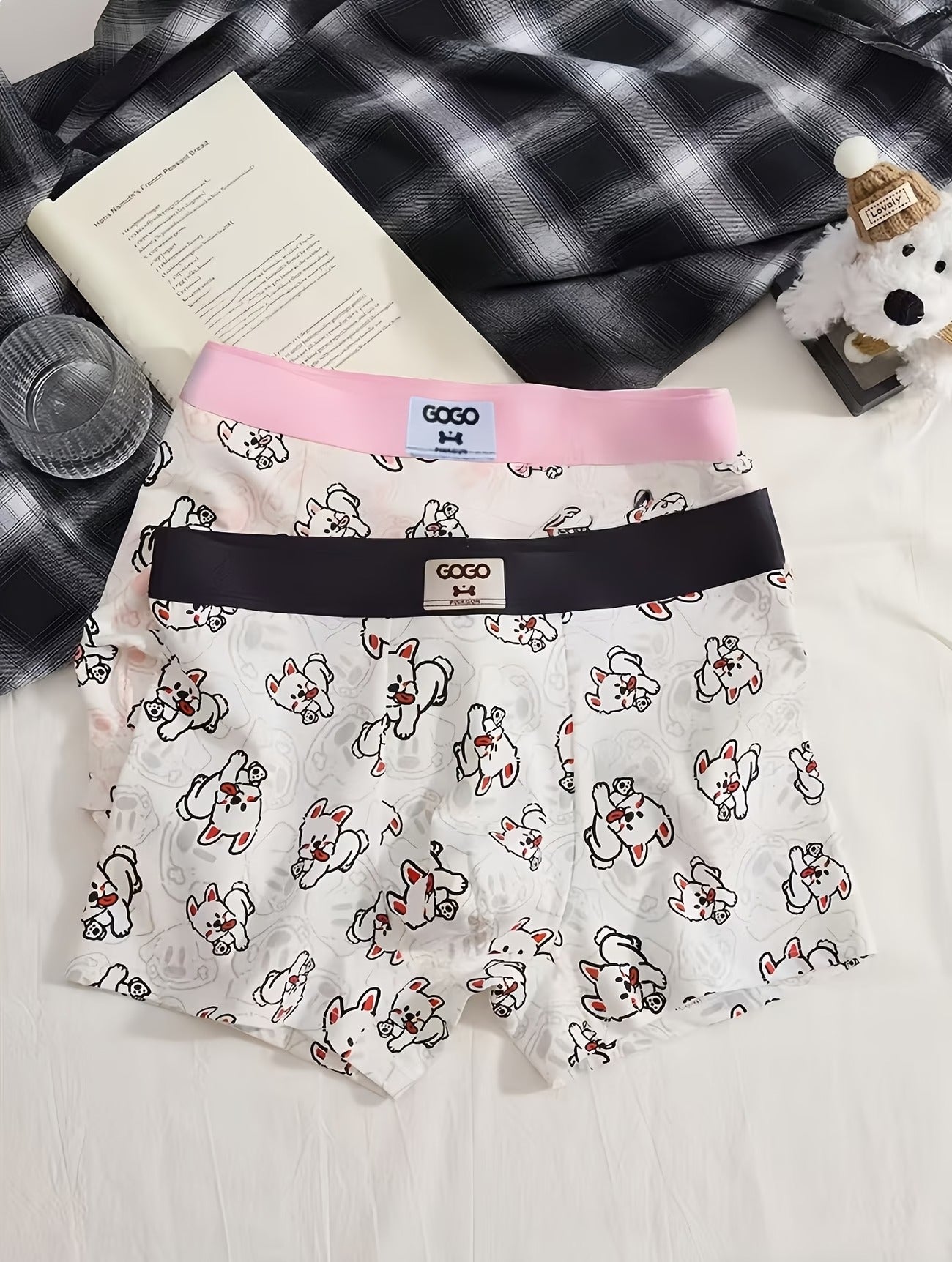 Cute Cartoon Print Boxer Briefs – Soft Stretch Breathable Everyday Comfort (Pack of 3)