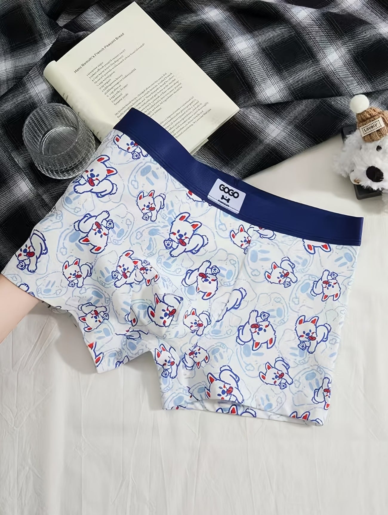 Cute Cartoon Print Boxer Briefs – Soft Stretch Breathable Everyday Comfort (Pack of 3)
