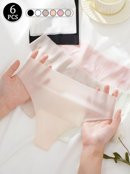 UltraSoft Seamless Panties – Breathable Comfort Stretch | No-Show Everyday Essentials (6 PCS Pack)