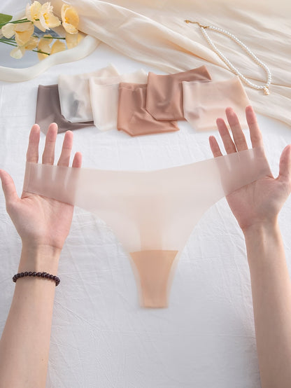 AirSkin Seamless Thong Panties – Ultra Invisible | Second-Skin Feel (4 PCS Pack)