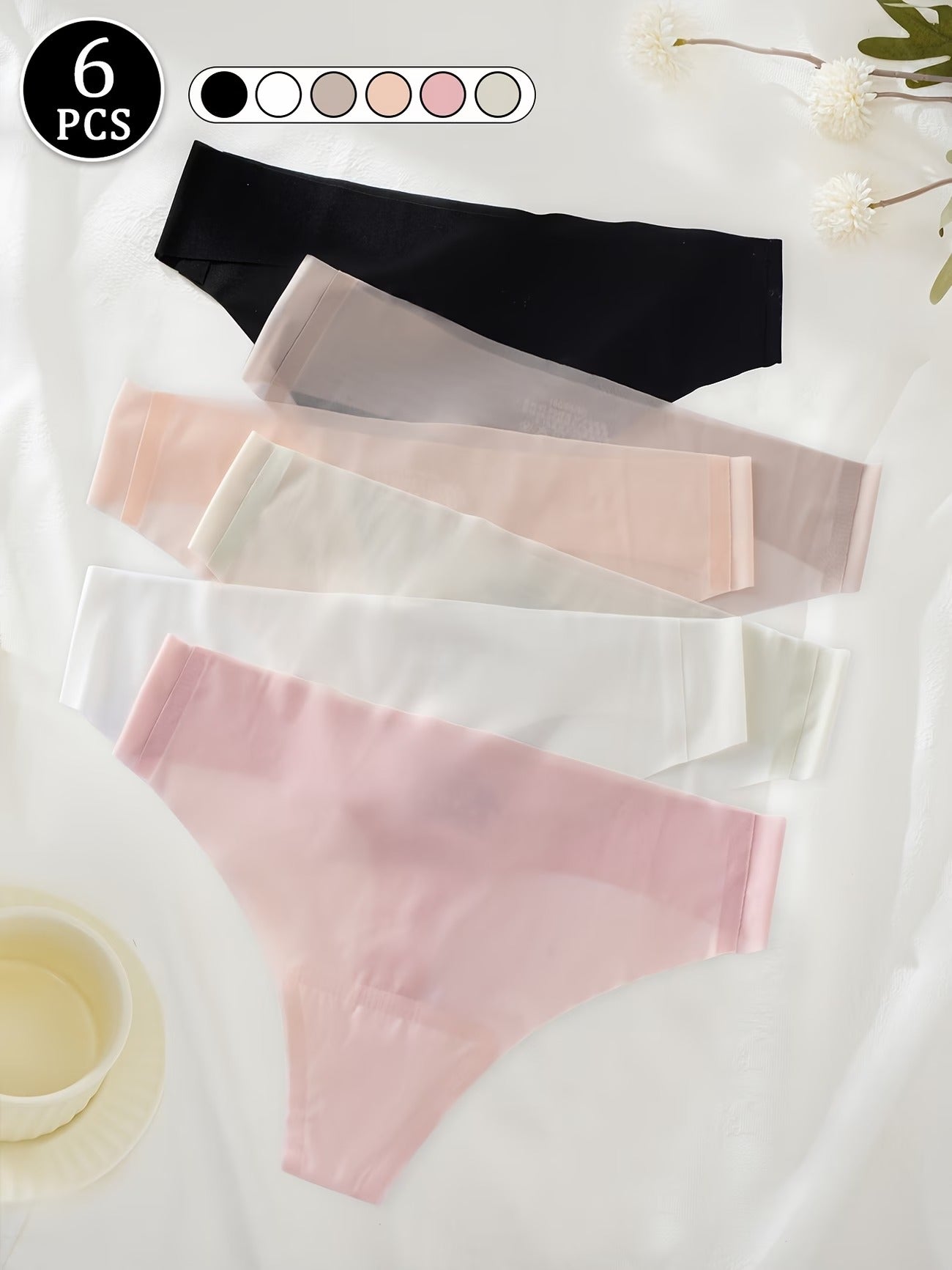 UltraSoft Seamless Panties – Breathable Comfort Stretch | No-Show Everyday Essentials (6 PCS Pack)
