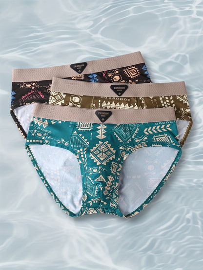 ZENVA AirFlex Breathable Stretch Printed Men’s Briefs – Ultra Soft Everyday Comfort (PACK OF 3)