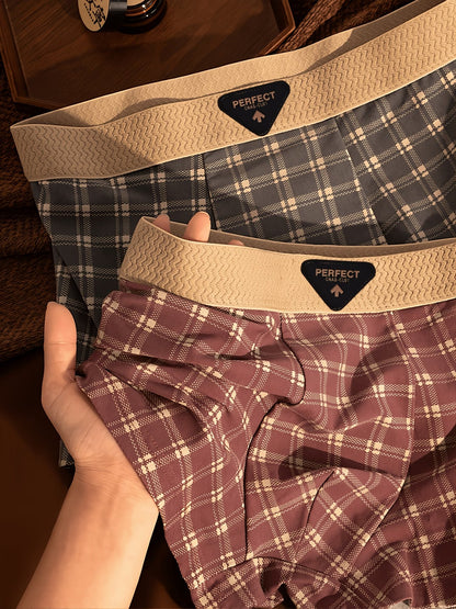 ZENVA™ Premium Checked Boxer Briefs (Pack of 4) – Ultra-Soft Breathable Stretch | Classic Fit Luxury Innerwear