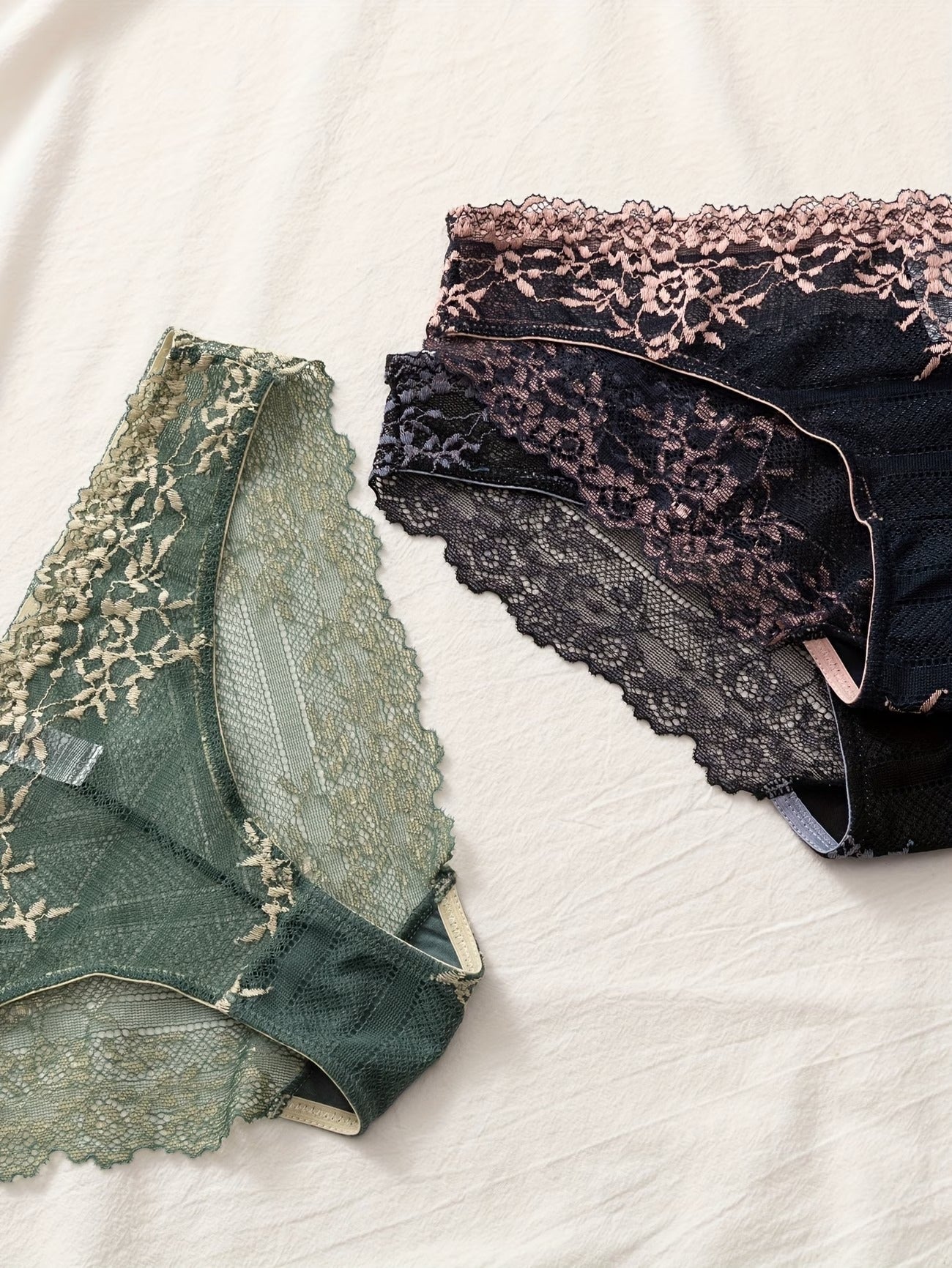 LaceLux Premium Panties – Breathable Comfort, Soft Stretch & Elegant Second-Skin Fit (PACK OF 3)