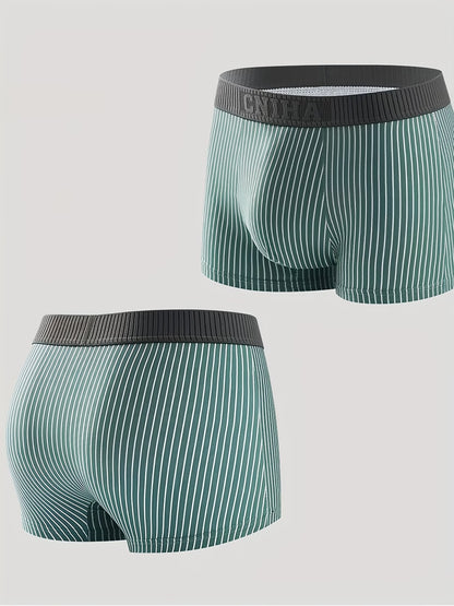 UltraSoft Striped Boxer Briefs – Breathable Stretch Comfort Everyday Innerwear (PACK OF 4)