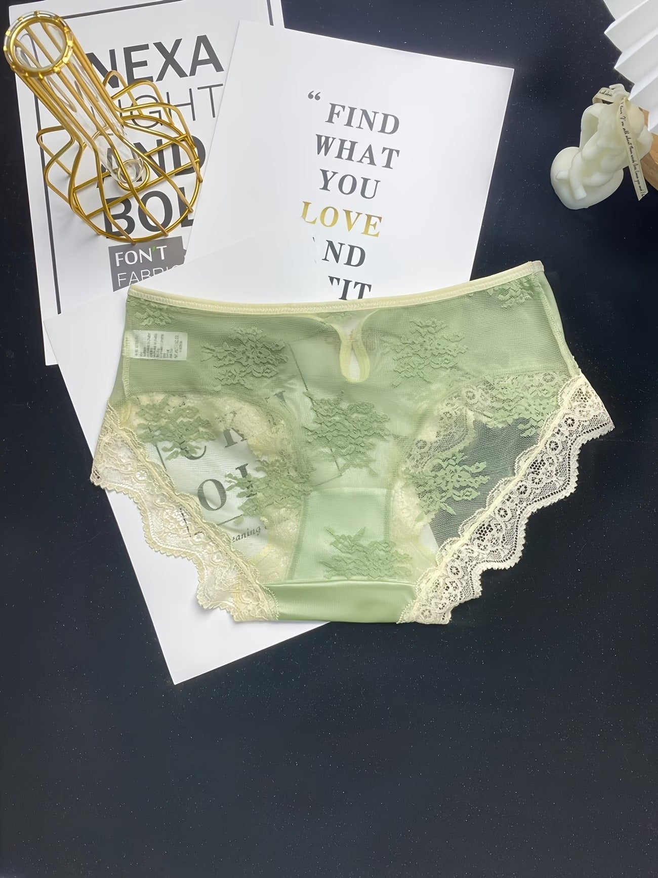 Pastel Sheer Lace Panties – Ultra Soft Floral Mesh (Pack of 3)