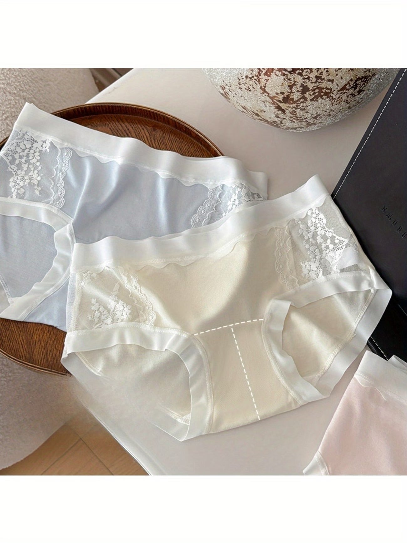 Ultra-Soft Lace Mesh Panties (5 PCS Set) – Breathable, Stretch Comfort, Everyday Luxury