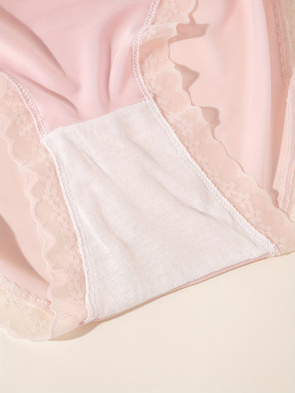 Luxe Lace AirFit Panties – Soft Breathable Mesh, Stretch Comfort & Elegant Everyday Fit (3 PCS Pack)