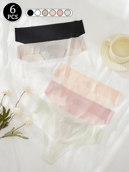 UltraSoft Seamless Panties – Breathable Comfort Stretch | No-Show Everyday Essentials (6 PCS Pack)