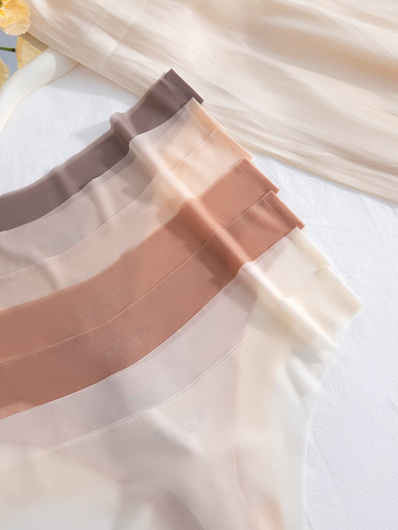 AirSkin Seamless Thong Panties – Ultra Invisible | Second-Skin Feel (4 PCS Pack)