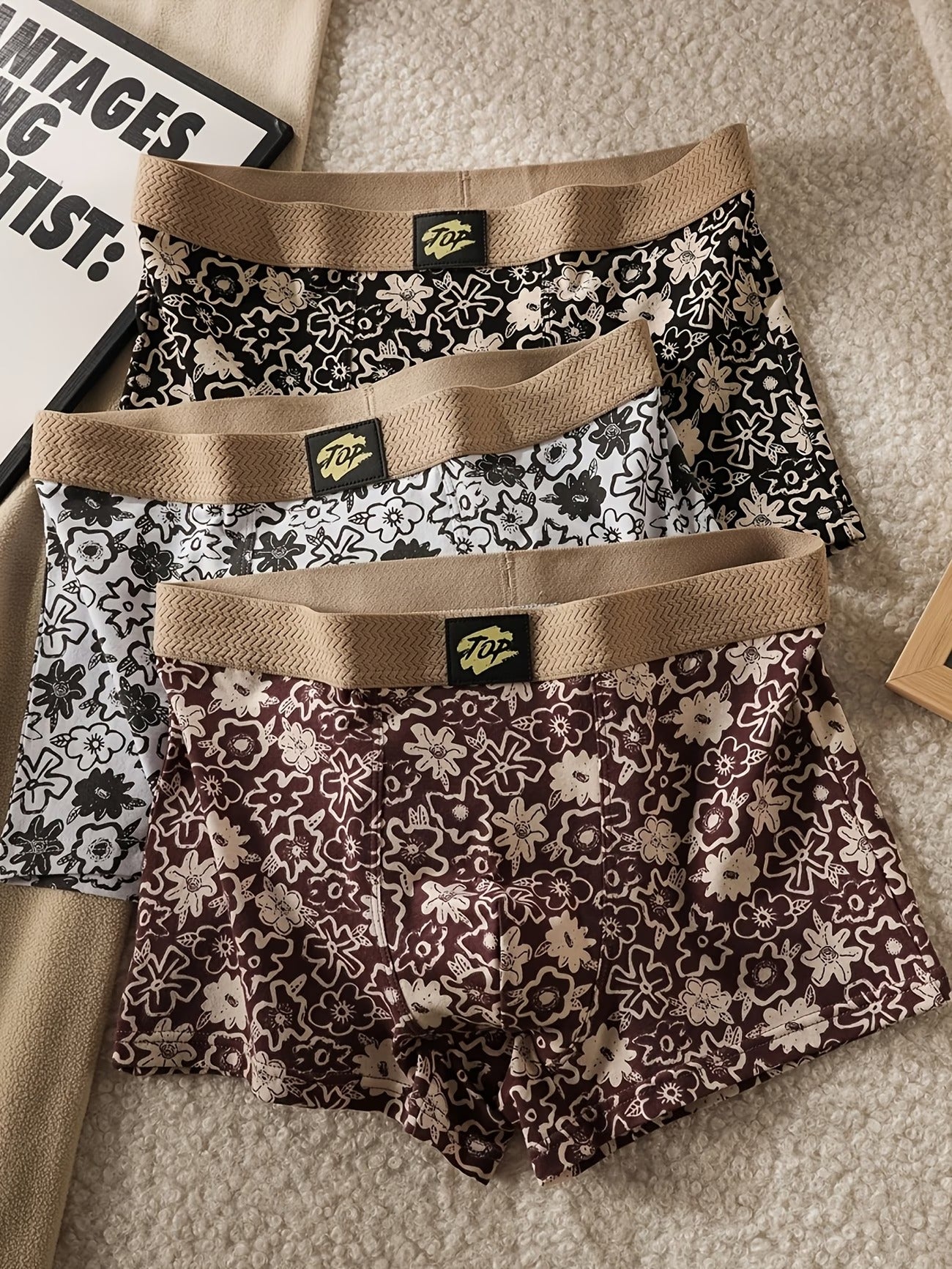 FloraFlex Premium Boxer Briefs – Ultra-Soft Breathable Comfort with 4-Way Stretch (PACK OF 3)