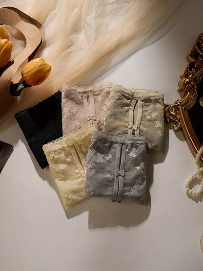 SheerLuxe Mesh Panties – Breathable Comfort, Soft Stretch & Elegant Everyday Fit (PACK OF 5)
