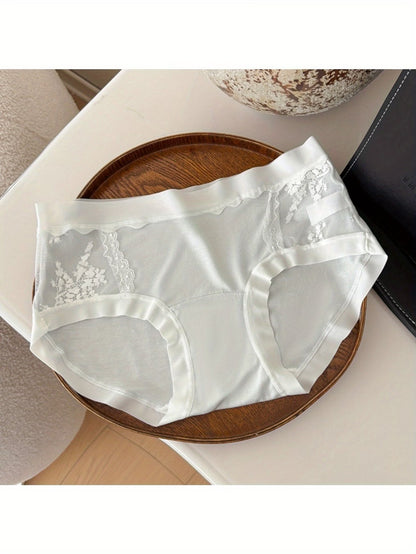 Ultra-Soft Lace Mesh Panties (5 PCS Set) – Breathable, Stretch Comfort, Everyday Luxury
