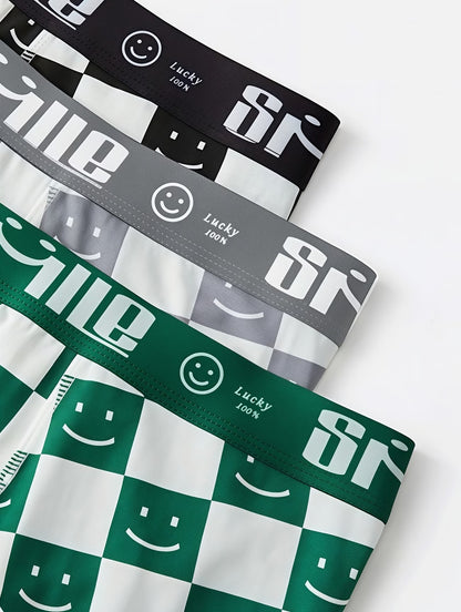 SmileFlex Premium Boxer Briefs – Breathable Comfort, 4-Way Stretch & All-Day Fresh Fit (PACK OF 3)