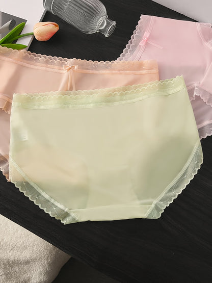 Luxe Lace Trim Panties – Breathable Soft Stretch | Elegant Everyday Comfort (5 PCS Pack)