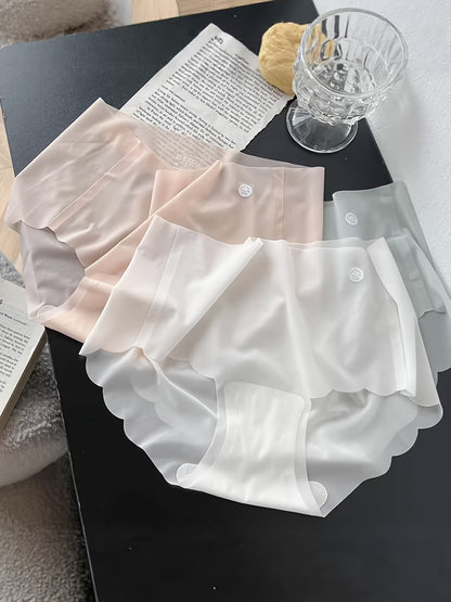 Ultra-Thin Seamless Comfort Panties – Breathable, Stretch Fit, Invisible Everyday Wear (4-Pack)